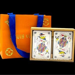 Louis Vuitton “Fondation” Ltd Ed Playing Cards, Two decks w/Box Set, Sealed New